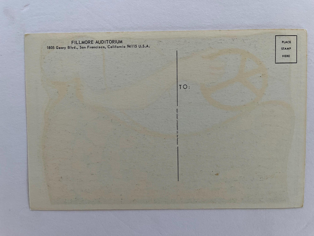 Grateful Dead Fillmore Auditorium 1966 Wes Wilson BG-38 Original Postcard