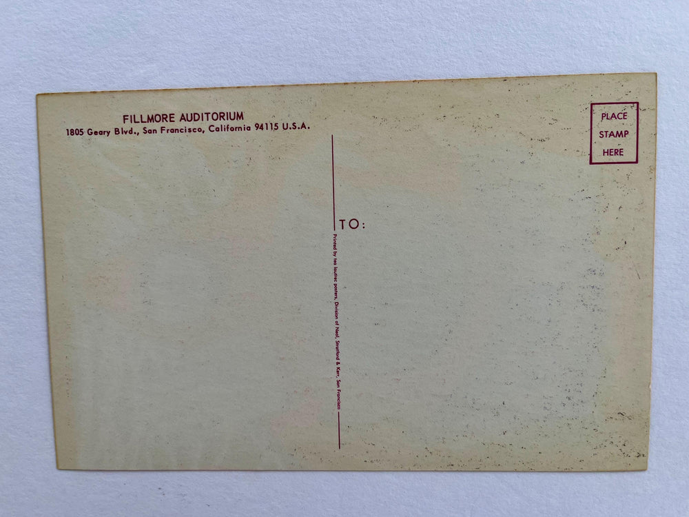 Cream Fillmore Auditorium 1967 Jim Blashfield Original Postcard