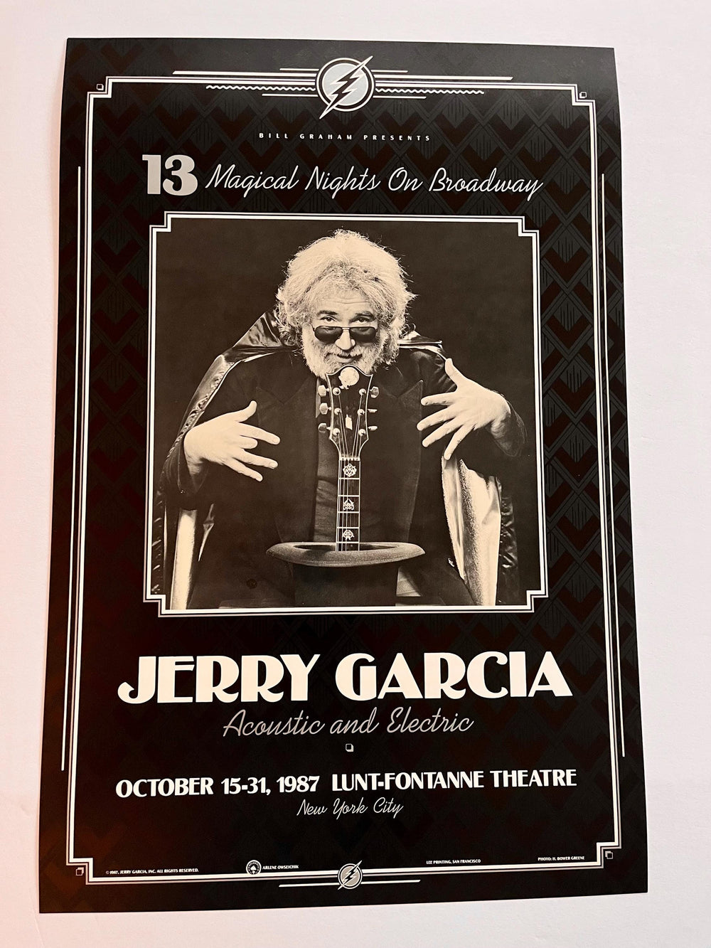 Jerry Garcia Broadway Lunt-Fontanne Theater New York City 1987