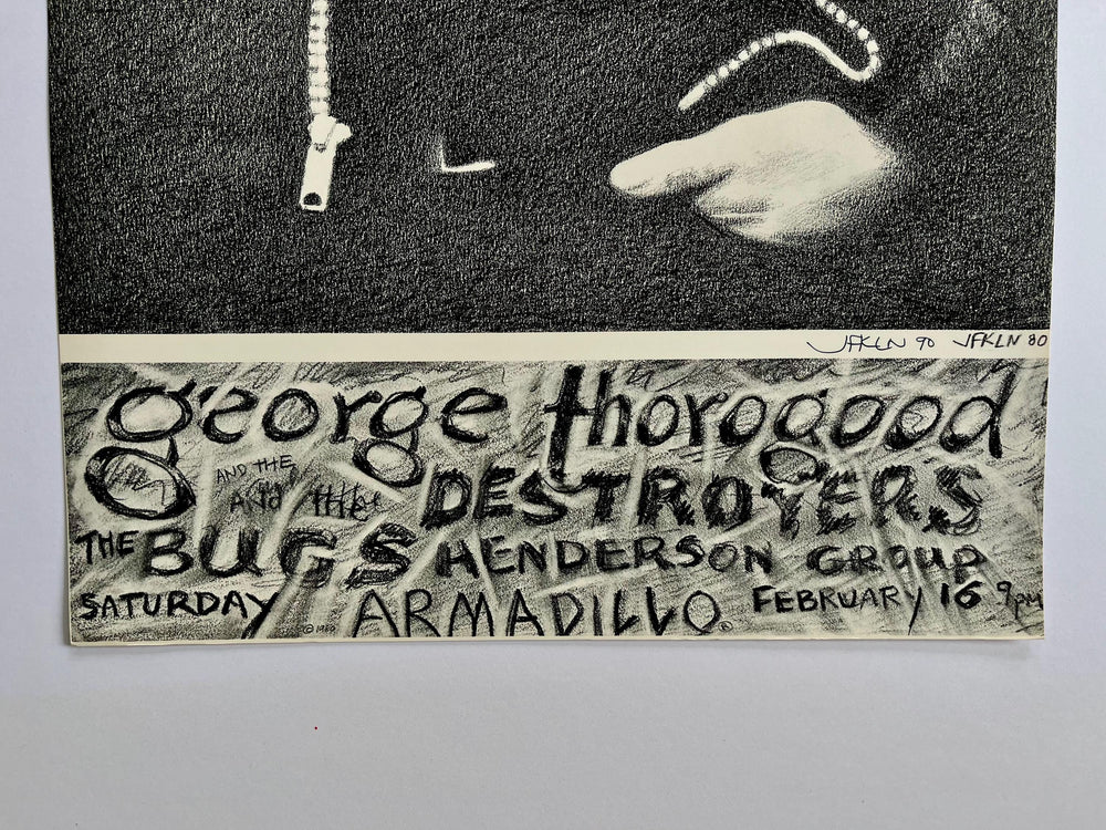 George Thorogood 1980 Concert Poster – Signed Vintage Austin TX Print