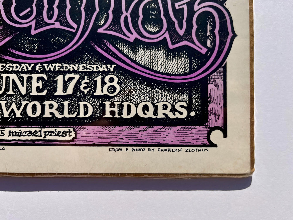 Michael Priest Kinky Friedman Armadillo World Headquarters 1975 Original Concert Poster