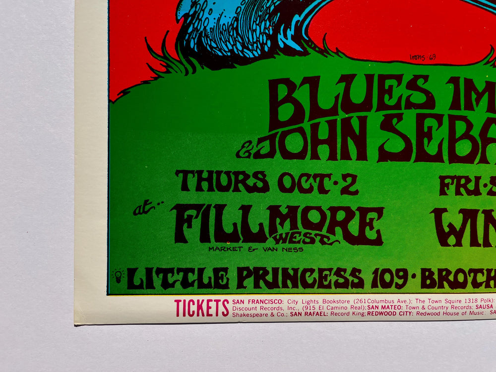 Greg Irons Crosby Stills Nash & Young 1969 Winterland BG-104 Original Concert Poster