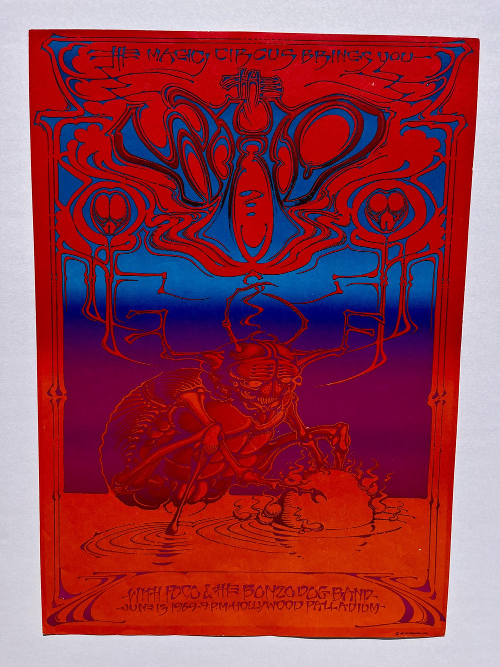 Rick Griffin The Who Hollywood Palladium 1969 AOR 3.65 Original Concert Poster