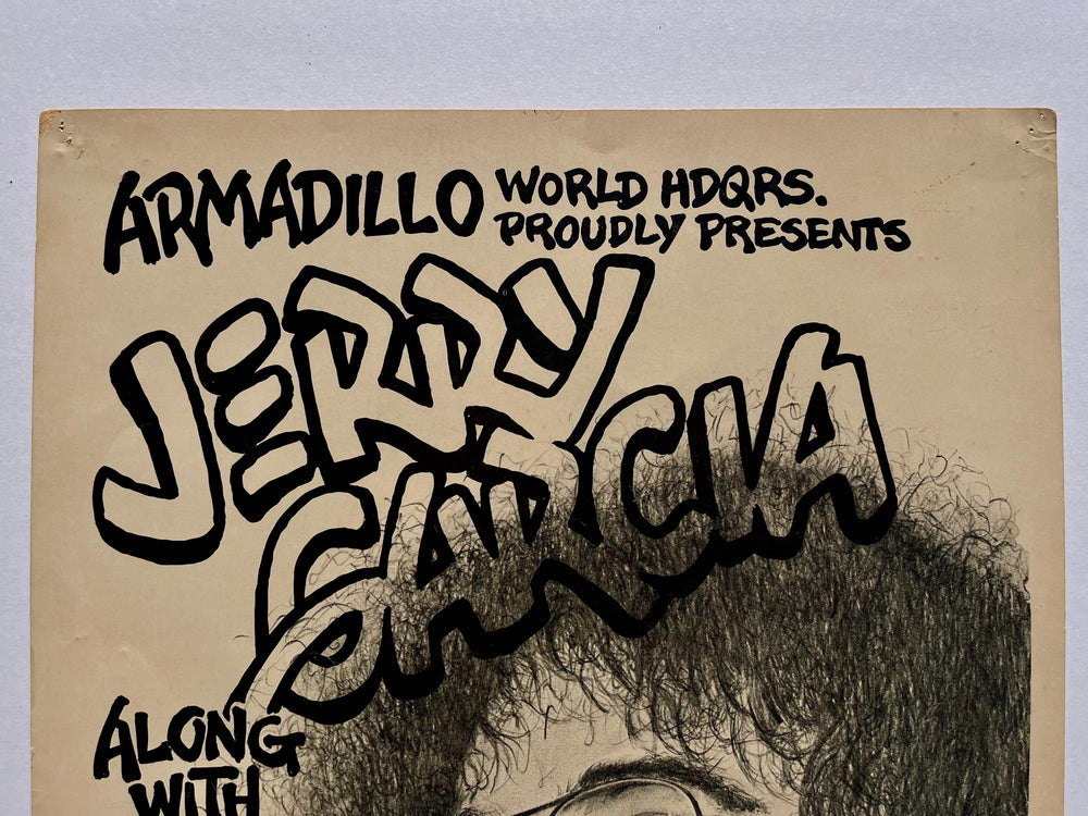Gary McIlhenny Jerry Garcia Band Armadillo World Headquarters 1976 Original Concert Poster