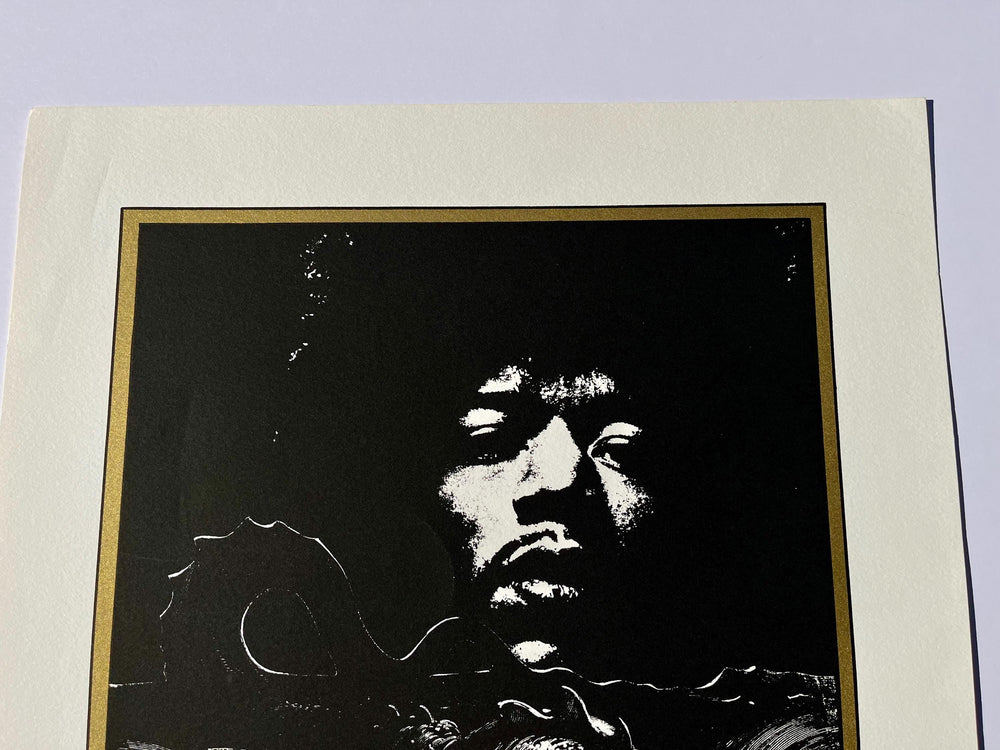 Stanley Mouse Signed Jimi Hendrix Test Proof 1994