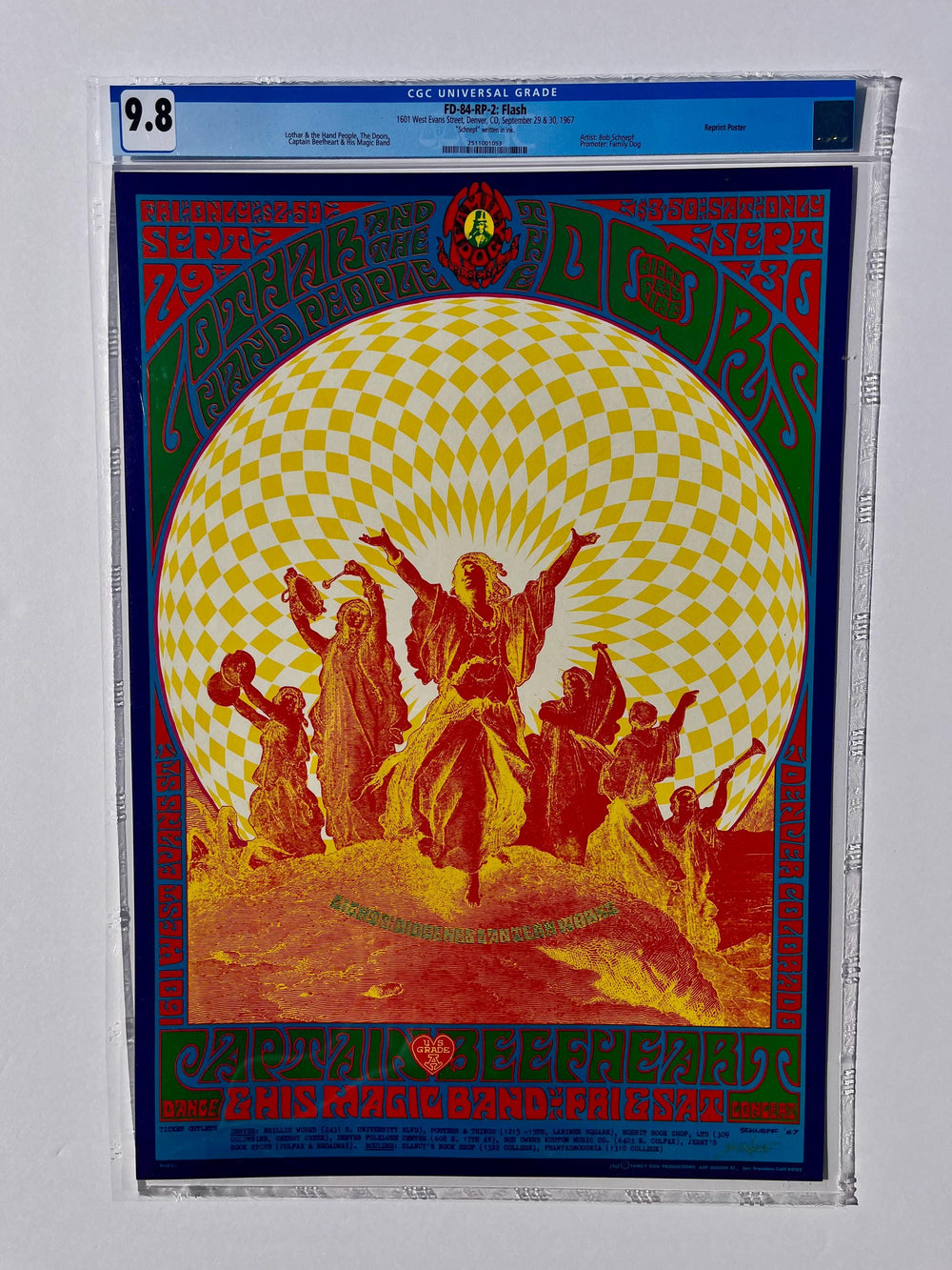 Bob Schnepf The Doors West Evans CO 1967 Original Concert Poster RP-2