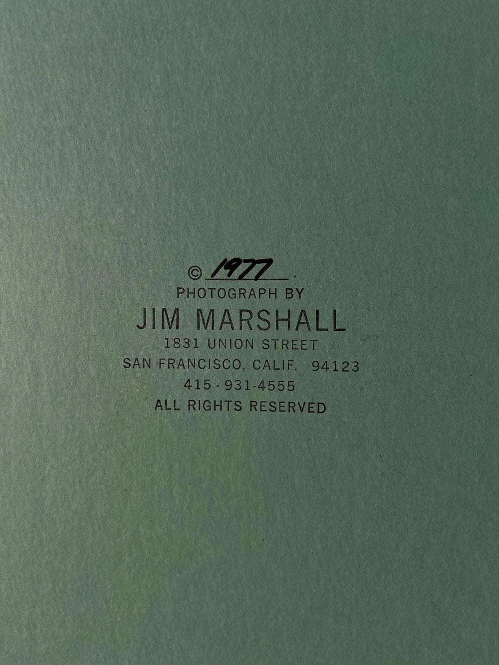 Grace Slick Jefferson Airplane 1977 Jim Marshall Signed Photograph