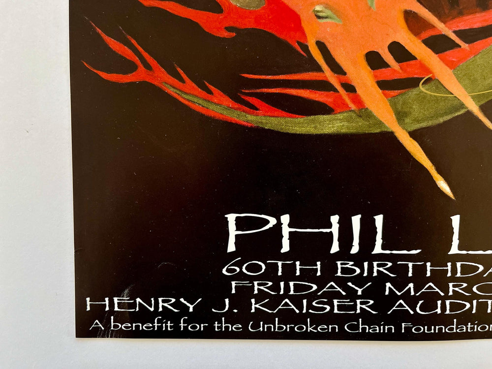 Stanley Mouse Signed Phil Lesh 60th Birthday Party Oakland CA Original Concert Poster