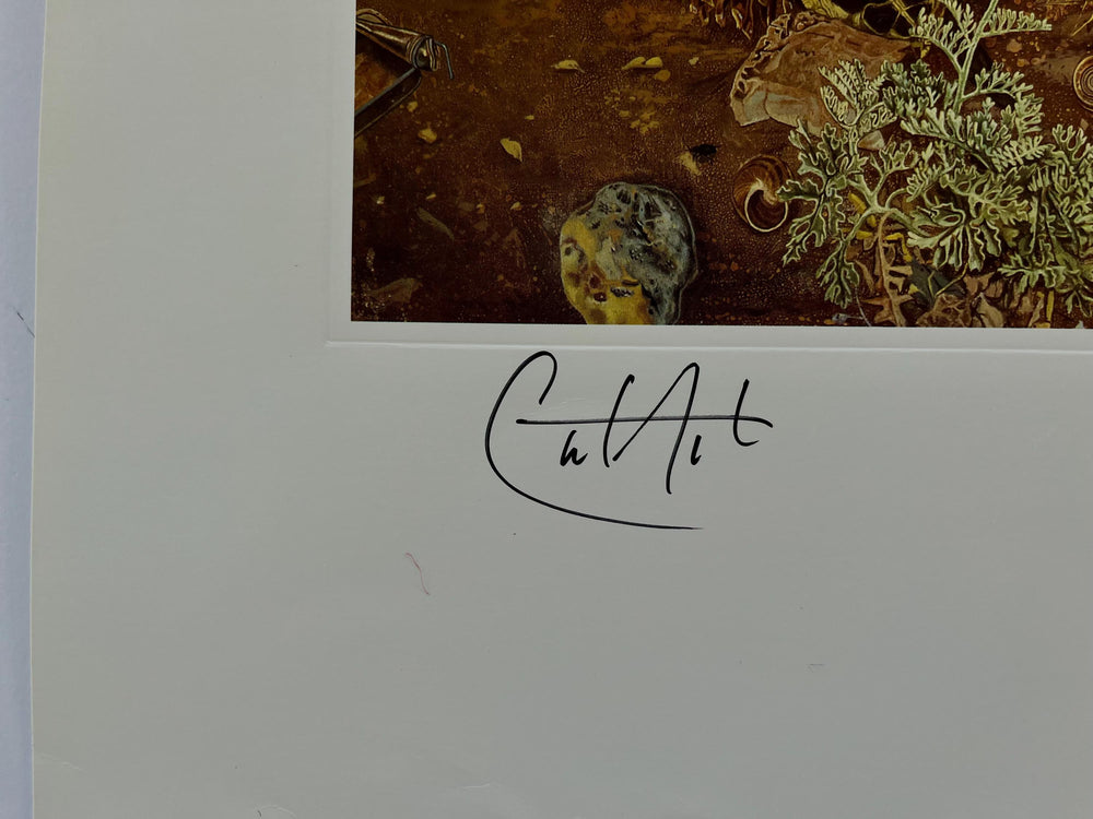 Carlos Santana Hand Signed Abraxas Lithograph Plate Signed Mati Klarwein