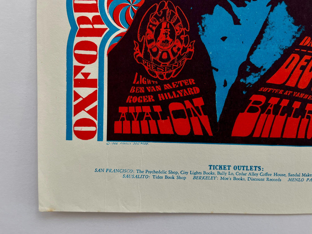 Victor Moscoso Big Brother & Holding Company Avalon Ballroom 1966 Original Handbill FD-38