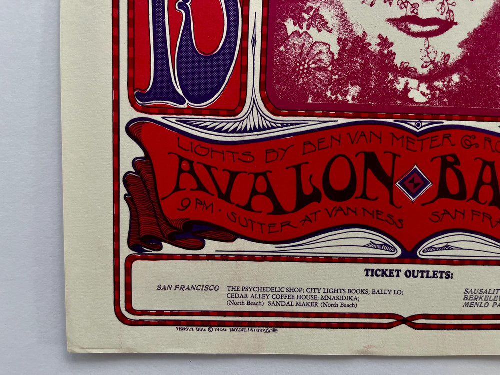 Stanley Mouse Alton Kelley Big Brother & Holding Company 1966 Original Handbill FD-30