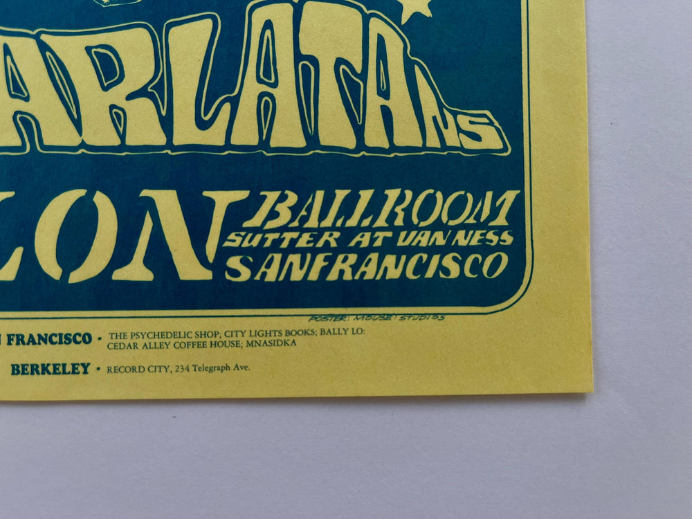 Stanley Mouse Alton Kelley Charlatans Avalon Ballroom 1966 Original Handbill FD-23