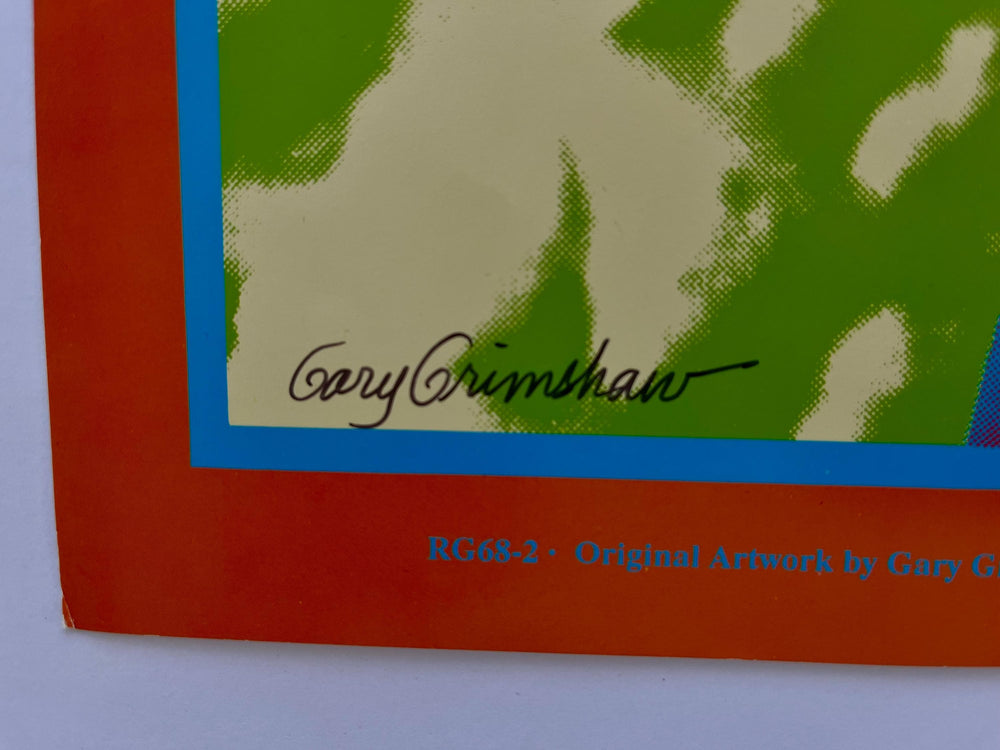 Gary Grimshaw Jimi Hendrix Masonic Temple Signed Original Concert Poster