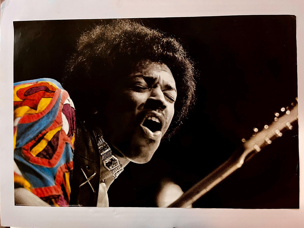 Jimi Hendrix Photographic Poster 1990s European Print Hulton Deutsch Collection