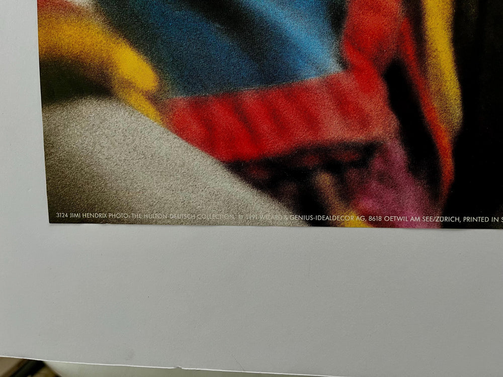 Jimi Hendrix Photographic Poster 1990s European Print Hulton Deutsch Collection