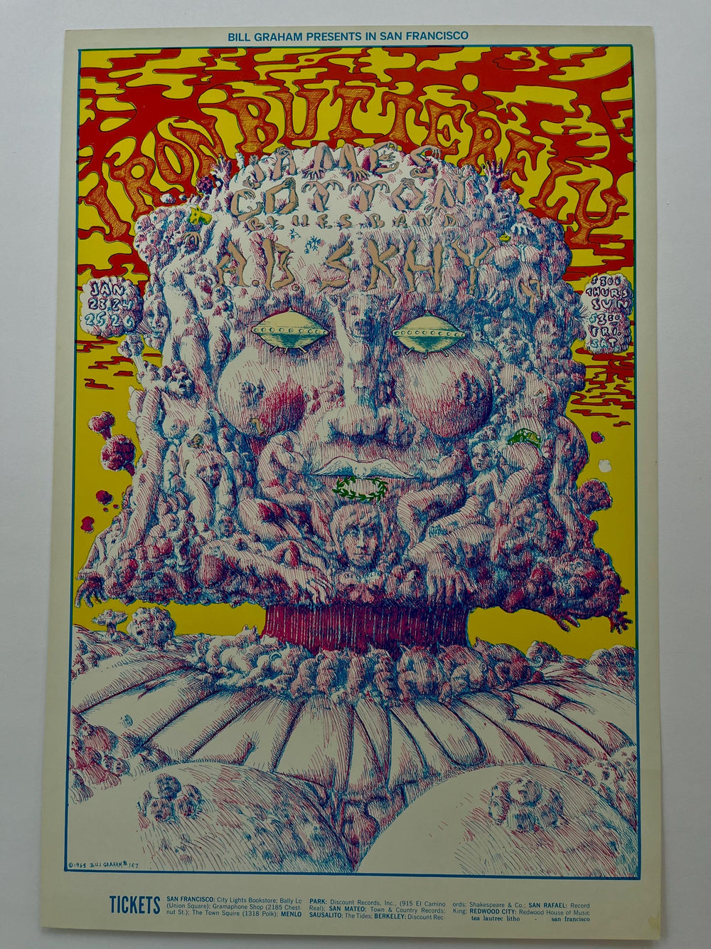 James Cotton Blues Band Fillmore West 1969 BG-157 Lee Conklin Original Concert Poster