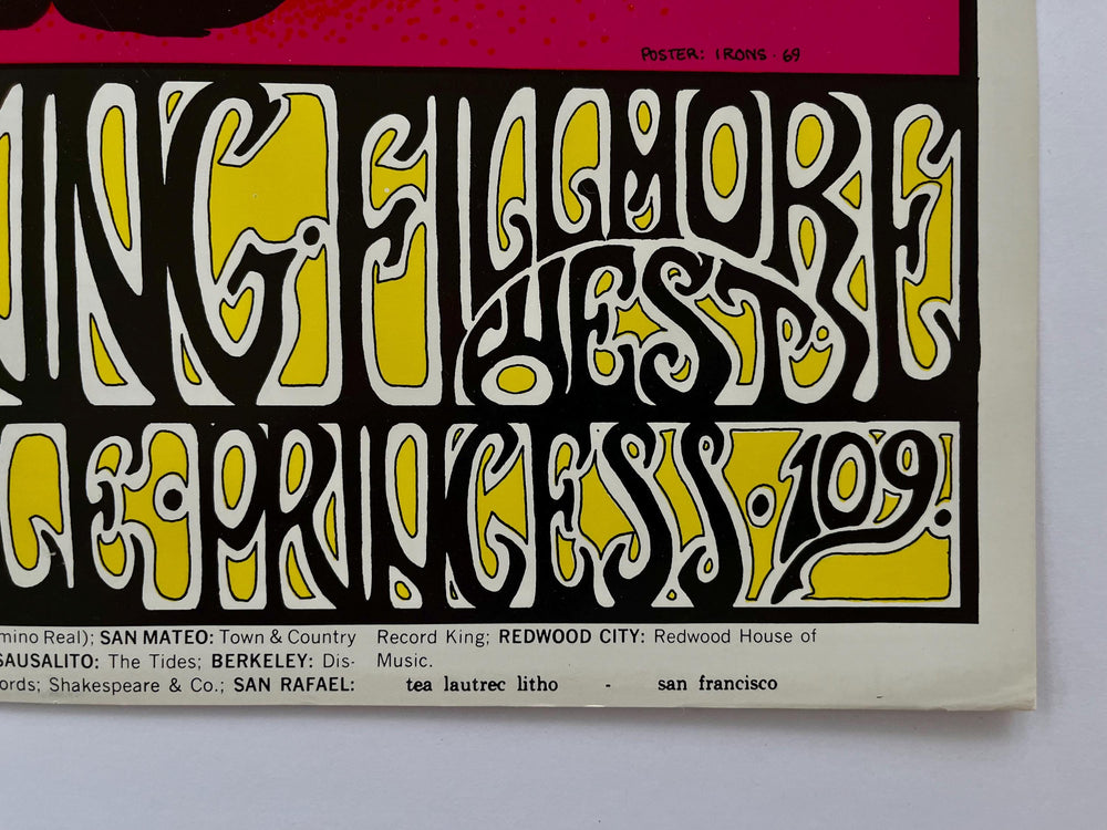 Greg Irons Albert King Fillmore West 1969 BG-161 Original Concert Poster