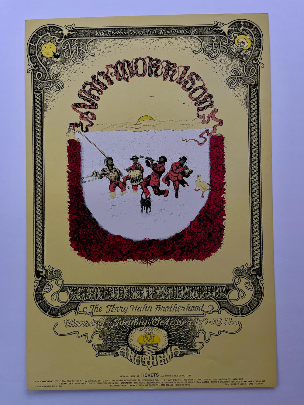 Van Morrison Fillmore West 1967 BG-251 Norman Orr Original Concert Poster