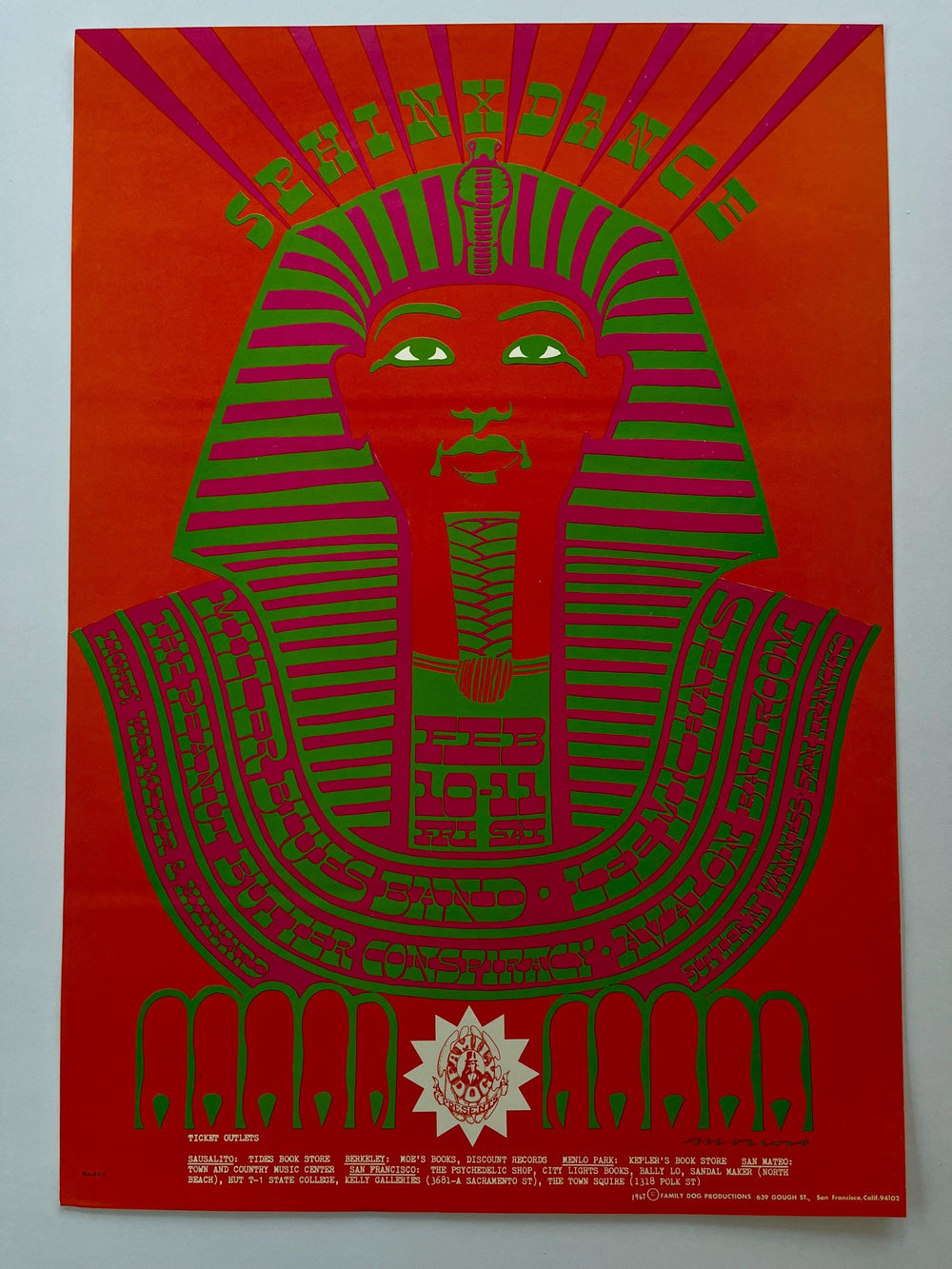 Victor Moscoso Steve Miller Blues Band Concert Poster 1967 Avalon Ballroom FD-47 Original