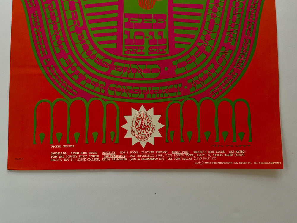 Victor Moscoso Steve Miller Blues Band Concert Poster 1967 Avalon Ballroom FD-47 Original