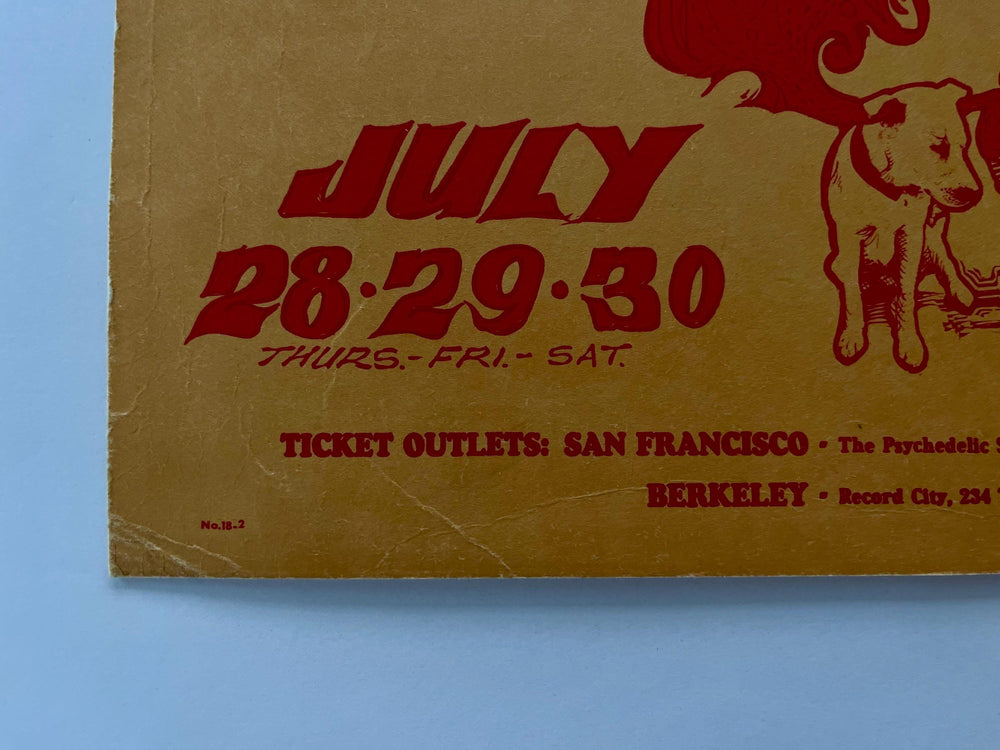 Alton Kelley Stanley Mouse Bo Diddley  Concert Poster 1966 Avalon Ballroom FD-18 RP-2