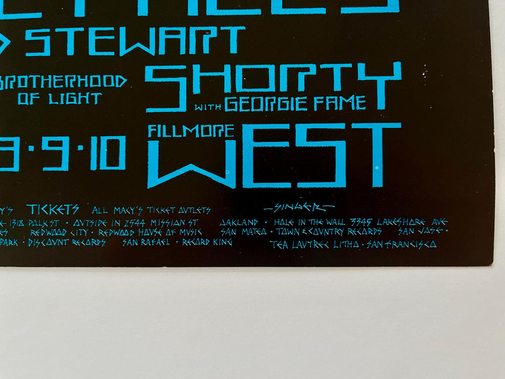 Lee Michaels Small Faces Fillmore West 1970 BG-232 David Singer Concert Poster