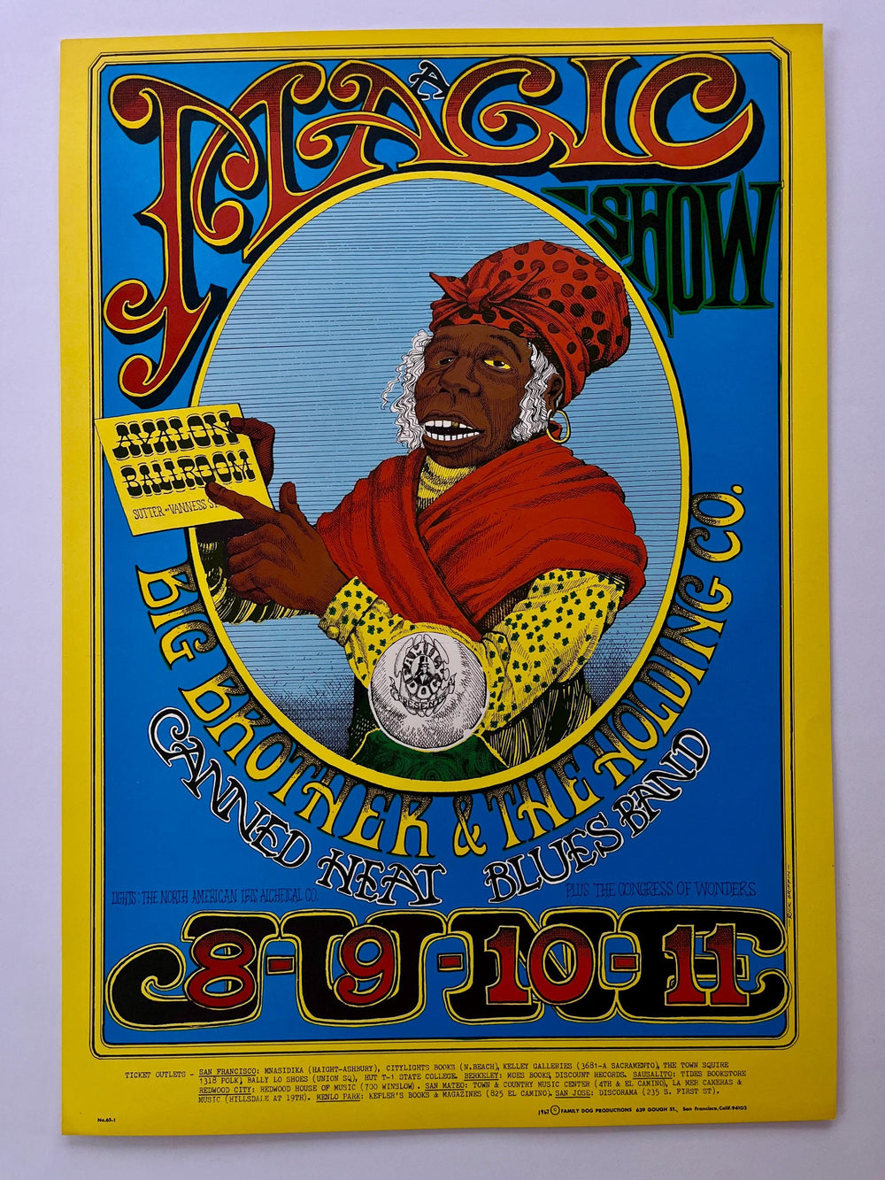 Rick Griffin Big Brother Canned Heat Avalon Ballroom 1967 FD-65 RP-2