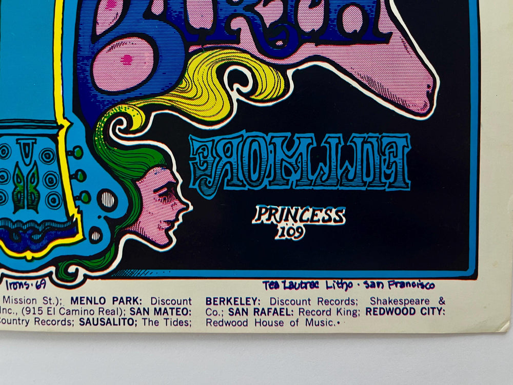 Butterfield Blues Band Fillmore West 1969 BG-166 Greg Irons Concert Poster