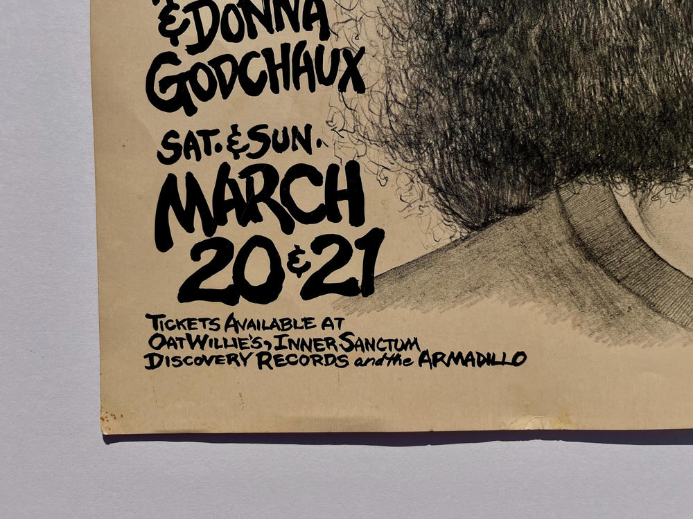 Gary McIlhenny Jerry Garcia Band Armadillo World Headquarters 1976 Original Concert Poster