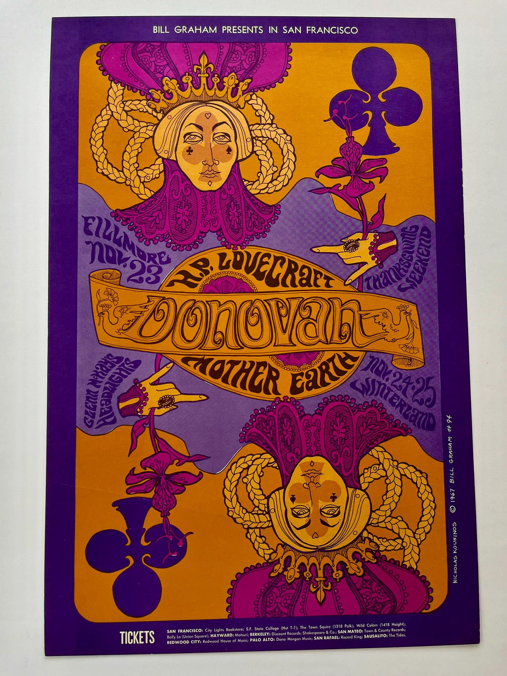 Donovan Mother Earth Fillmore Auditorium 1967 BG-94 Nicholas Kouninos