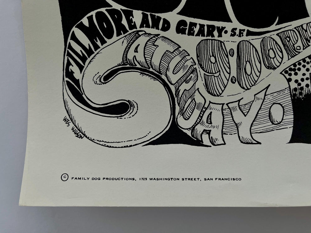 Wes Wilson Chet Helms Jefferson Airplane Fillmore Auditorium 1966 FD-1 RP-2