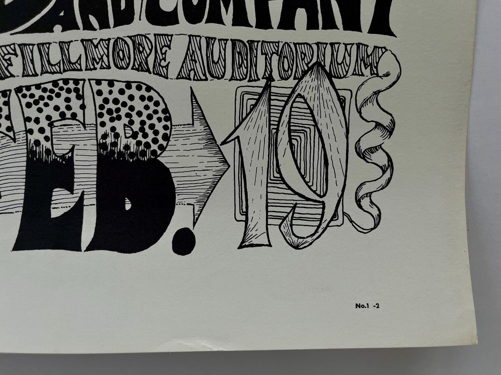 Wes Wilson Chet Helms Jefferson Airplane Fillmore Auditorium 1966 FD-1 RP-2