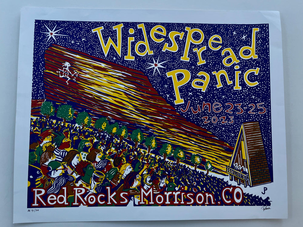 Widespread Panic Red Rocks 2023 Jim Pollock Limited Edition AE Screen Print