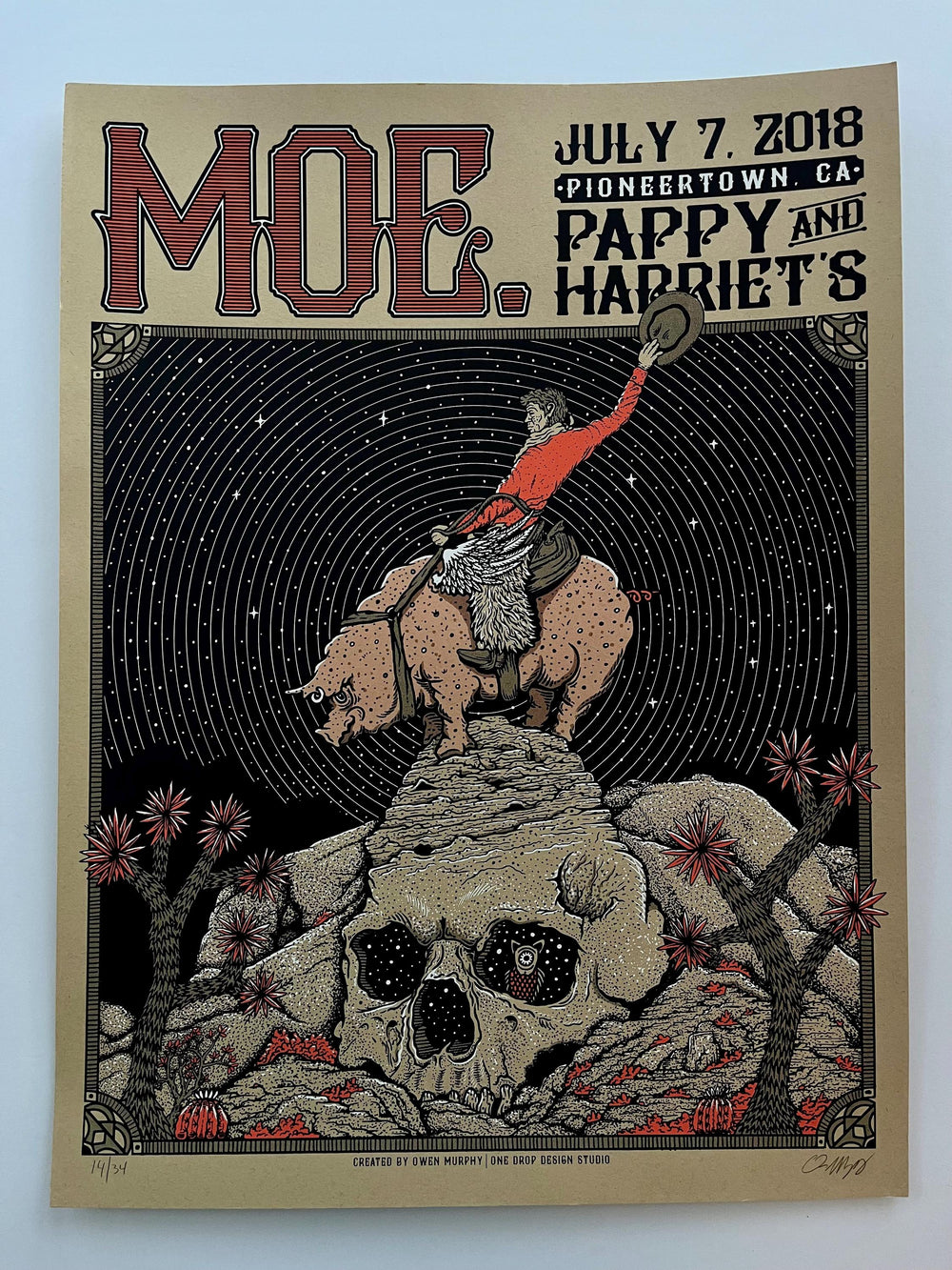 Moe Pappy and Harriet's Pioneertown CA Owen Murphy Limited Edition Signed