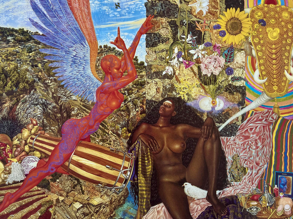 Carlos Santana Hand Signed Abraxas Lithograph Plate Signed Mati Klarwein