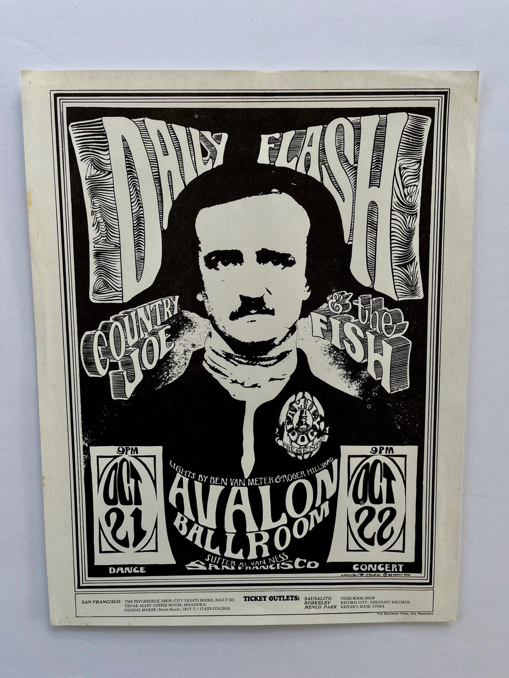 Stanley Mouse Alton Kelley Country Joe & The Fish Avalon Ballroom Original Handbill FD-31