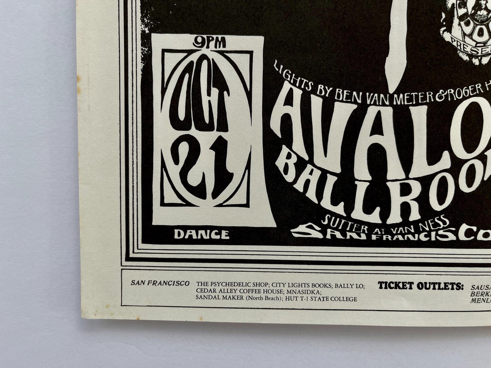 Stanley Mouse Alton Kelley Country Joe & The Fish Avalon Ballroom Original Handbill FD-31