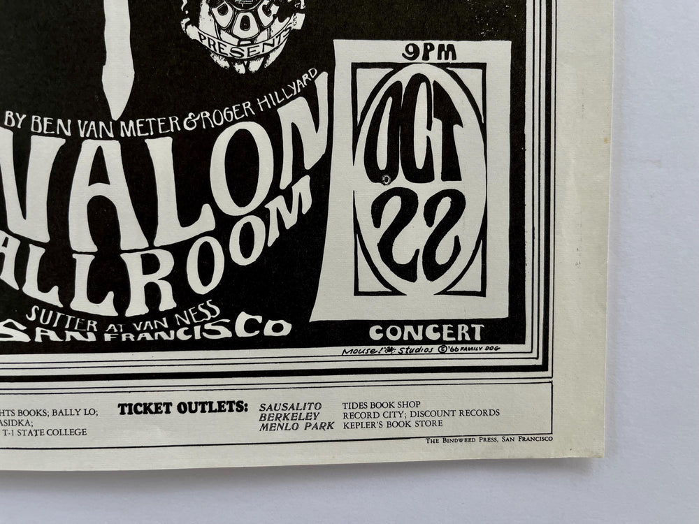 Stanley Mouse Alton Kelley Country Joe & The Fish Avalon Ballroom Original Handbill FD-31