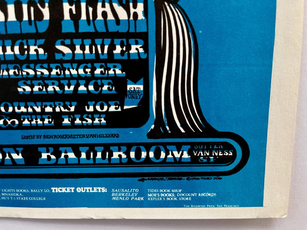 Stanley Mouse Alton Kelley Quicksilver Avalon Ballroom 1966 Original Handbill FD-35