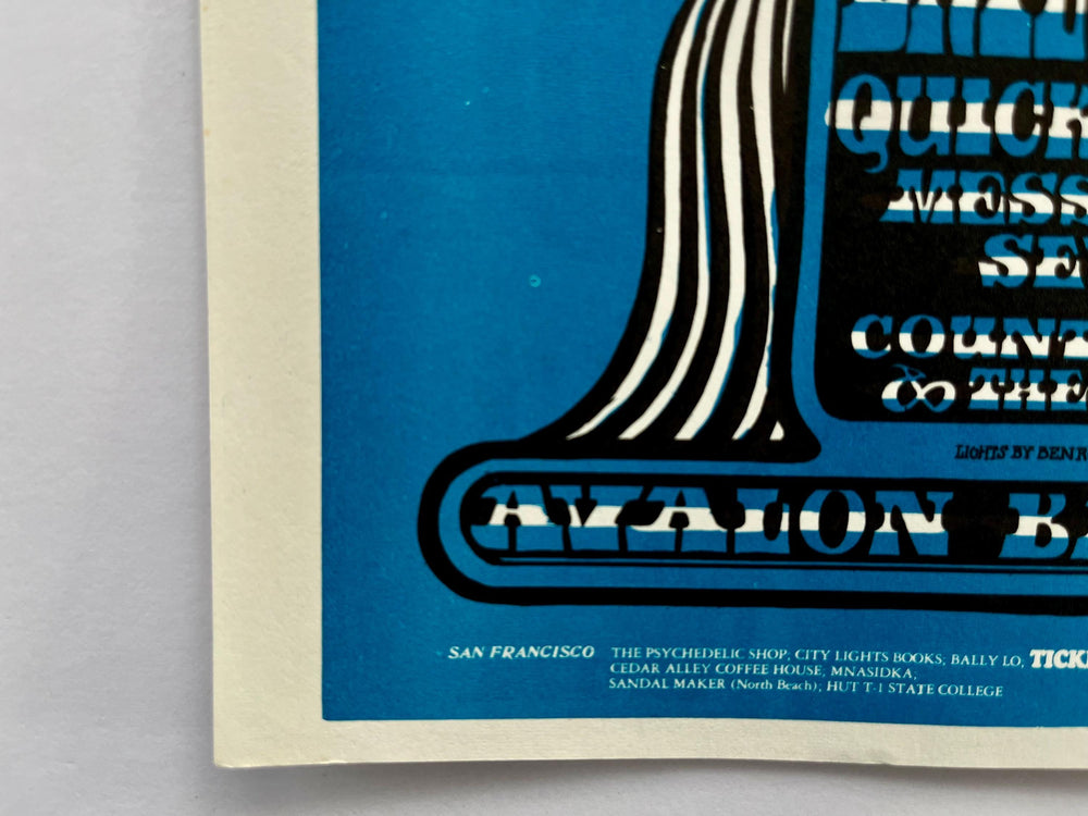 Stanley Mouse Alton Kelley Quicksilver Avalon Ballroom 1966 Original Handbill FD-35