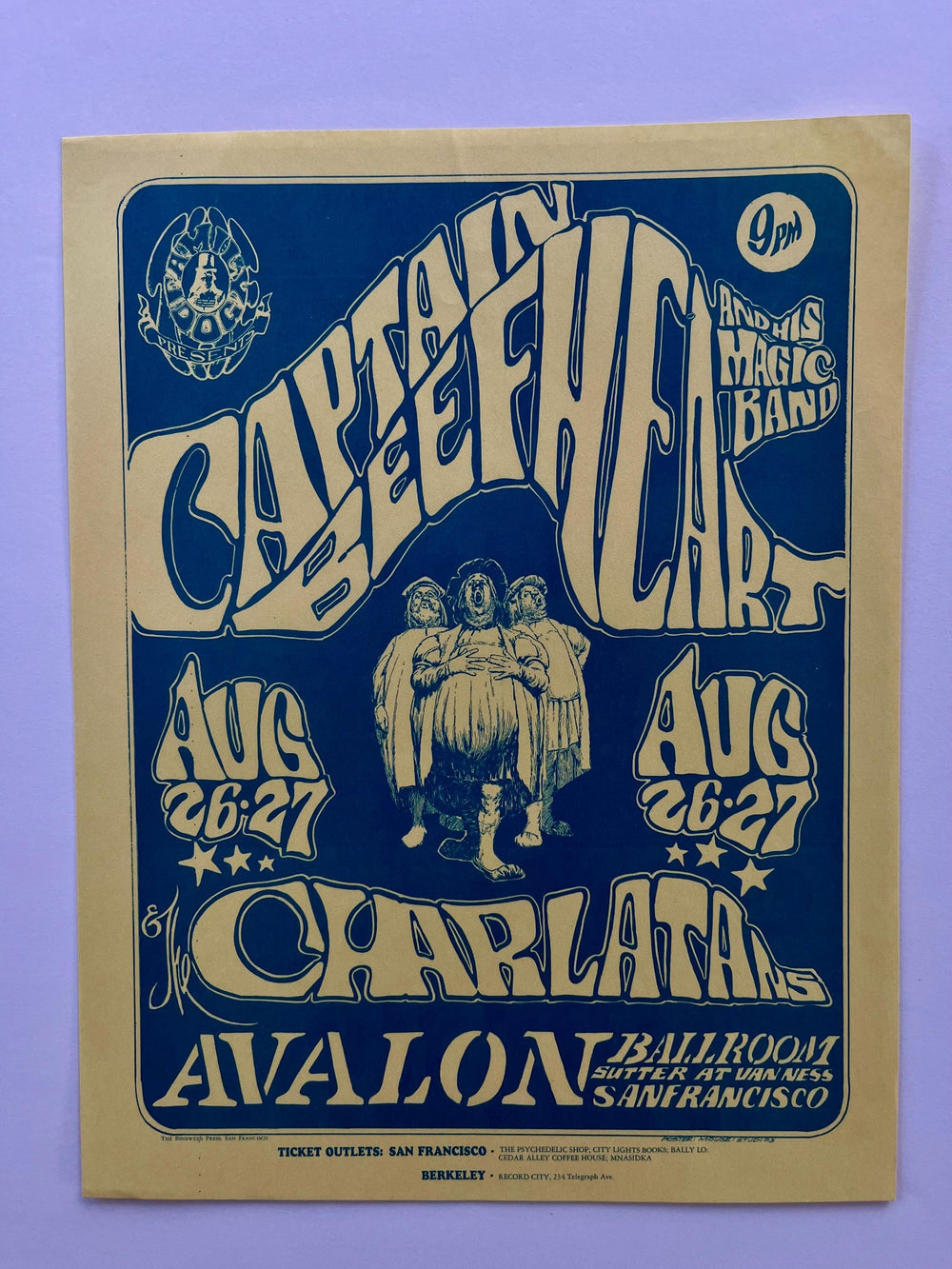 Stanley Mouse Alton Kelley Charlatans Avalon Ballroom 1966 Original Handbill FD-23