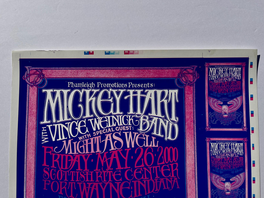 Bob Masse Mickey Hart First Printing Uncut Proof Sheet Purple Variant signed