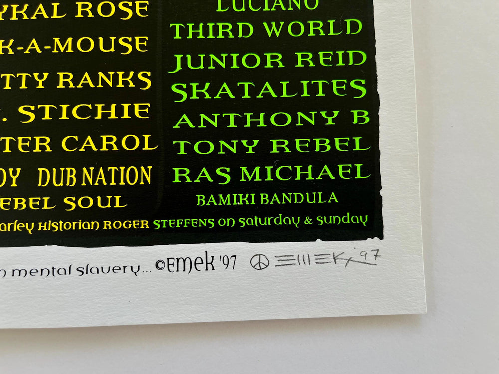 Bob Marley Day Celebration Poster 1997 Emek Long Beach Arena