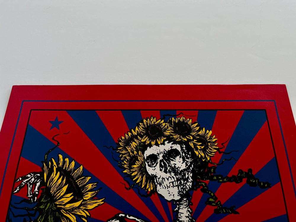 Grateful Dead Bertha Sunflower Poster Richard Biffle Red Edition Signed Numbered 262 of 333