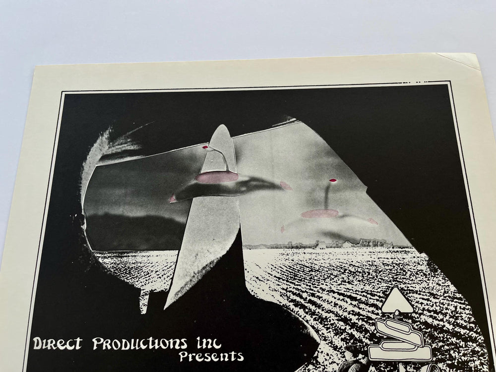 Vintage 1971 Pink Floyd & Finnegan San Diego Concert Poster signed by Randy Tuten