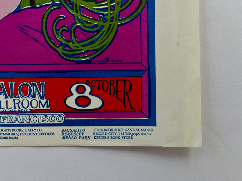 Stanley Mouse Alton Kelley Big Brother Avalon Ballroom 1966 Original Concert Handbill FD-29