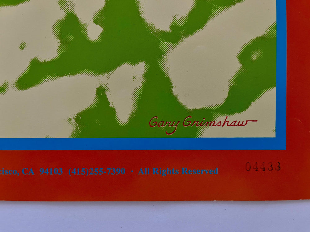 Gary Grimshaw Jimi Hendrix Masonic Temple Signed Original Concert Poster