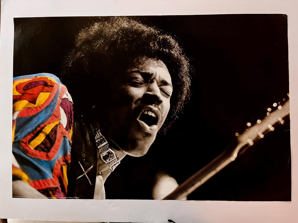 Jimi Hendrix Photographic Poster 1990s European Print Hulton Deutsch Collection
