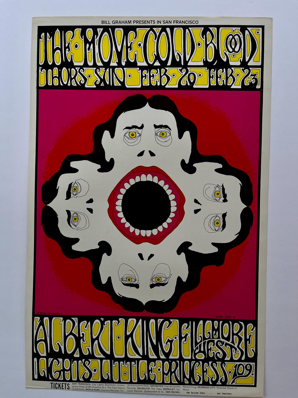 Albert King Fillmore West 1969 BG-161 Greg Irons  Original Concert Poster