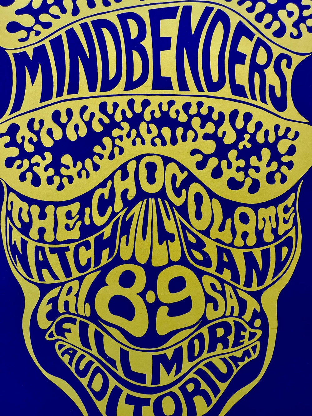Wes Wilson Mindbenders Concert Poster 1966 Fillmore Auditorium BG-16 RP-3